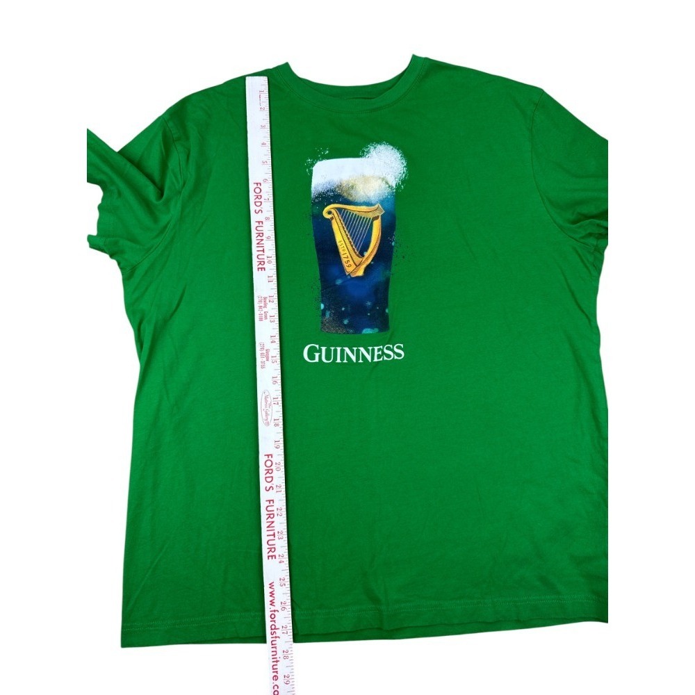 Guinness Men's XXL Green Graphic T-Shirt Short Sleeve Crewneck 100% Cotton - Picture 6 of 7